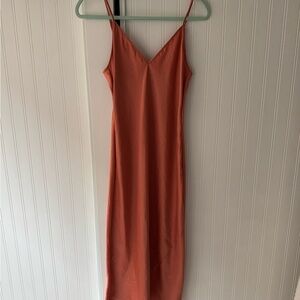 Wilfred Satin Peach Slip Dress